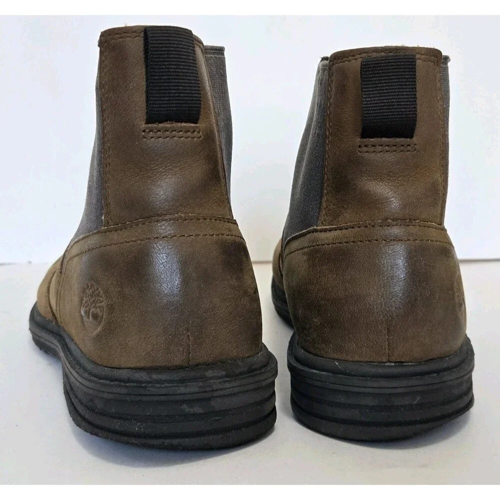 Timberland Boots Mens Size 9 Sawyer Lane Chukka Brown Nubuck Shoes A1QCO